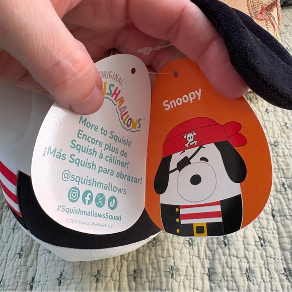 Snoopy Pirate Squishmallow New with Tags - Picture 3 of 5